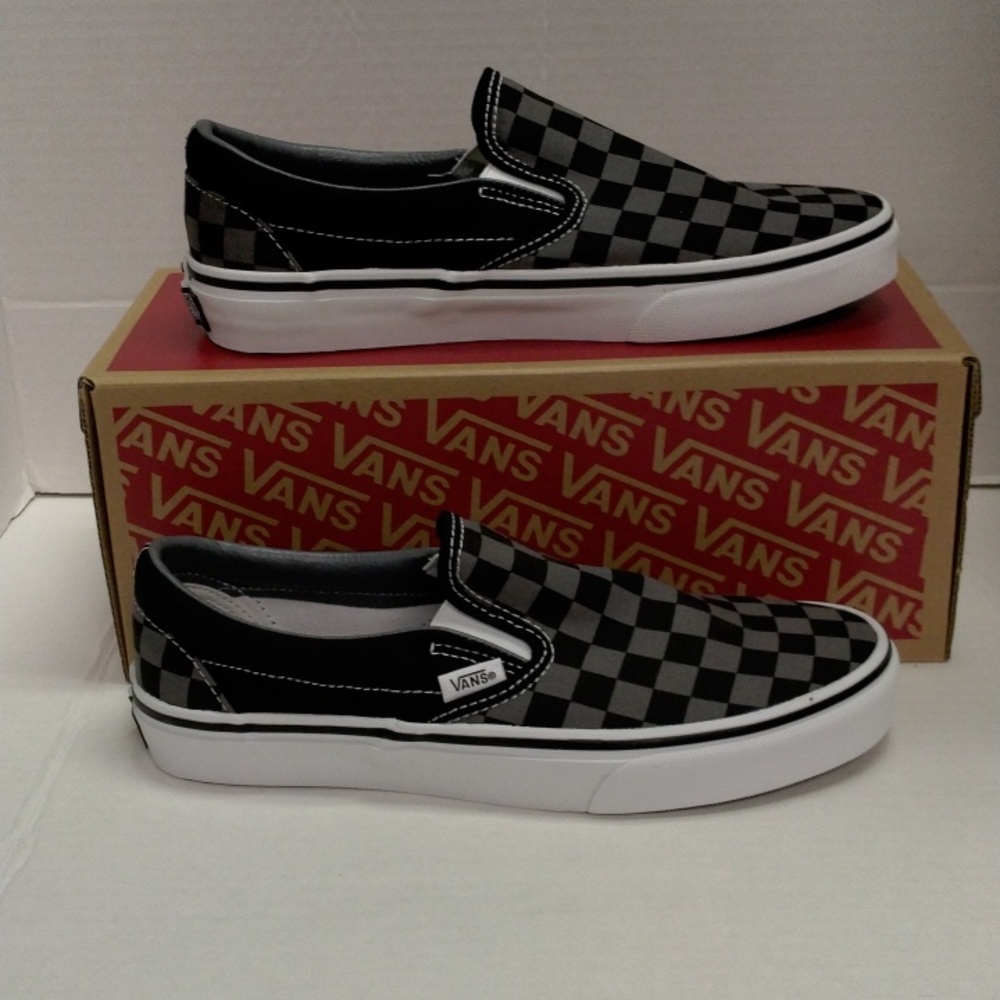 Vans Slip on Pewter Checkered